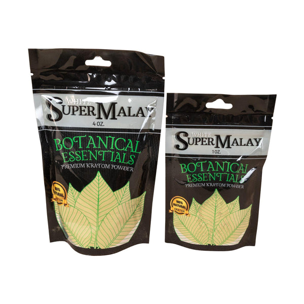 BE Super White Malay Powder Group 1oz and 4oz Packs - Kratom City