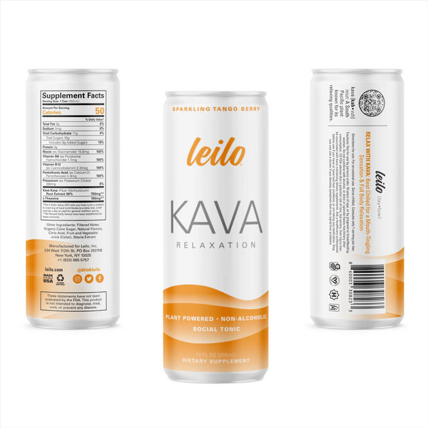 Leilo Sparkling Tango Berry Kava Drink - Kratom City