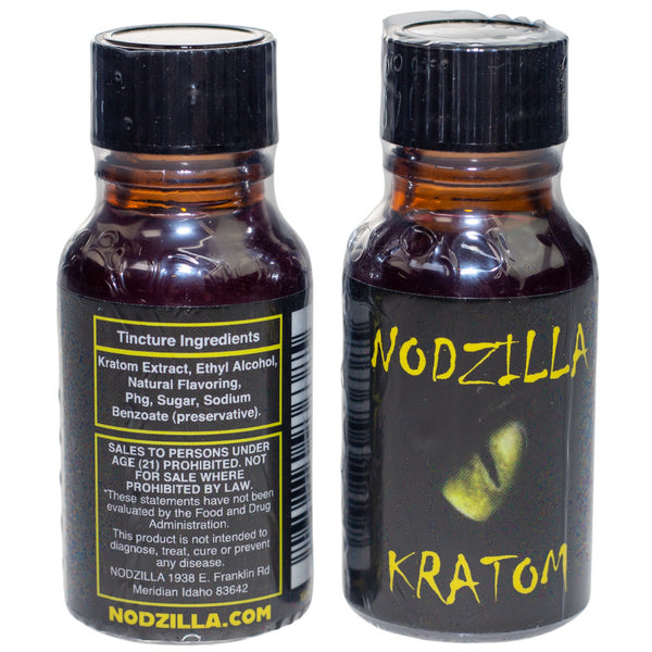 Nodzilla Kratom Extract Back of Packaging - Kratom City