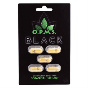 OPMS Black mitragyna speciosa botanical extract 5ct capsules - Kratom City