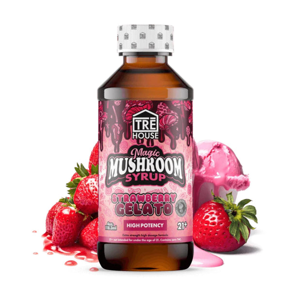 TREHouse_Magic Mushroom_Syrup Strawberry Gelato Flavor - Kratom City